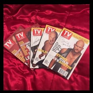 WWF TV GUIDE Set of 5 1998/1999 Attitude Era